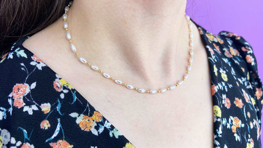 Choker Perlas ovaladas