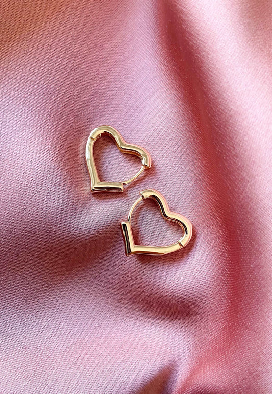 Aretes forma corazon #144