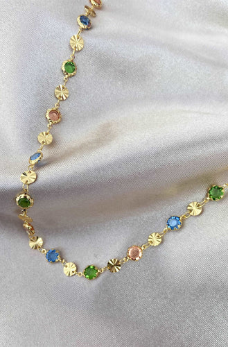 Choker circulos colores zirconia