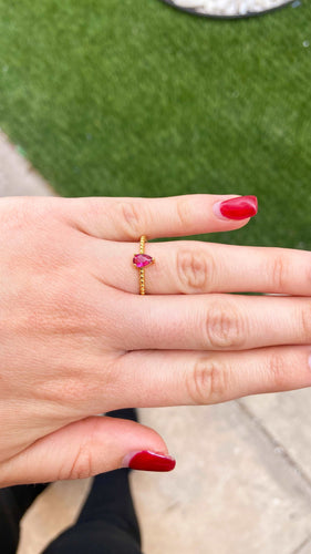 Anillo #25 Rosa zirconia
