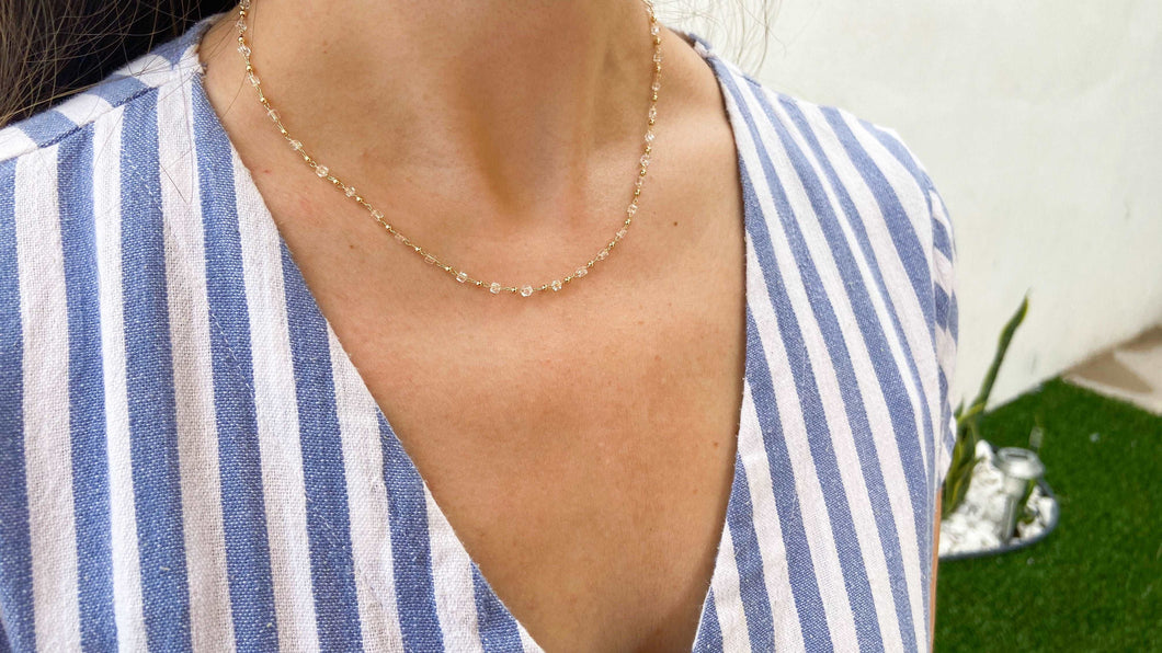 Choker cristal cuadrado