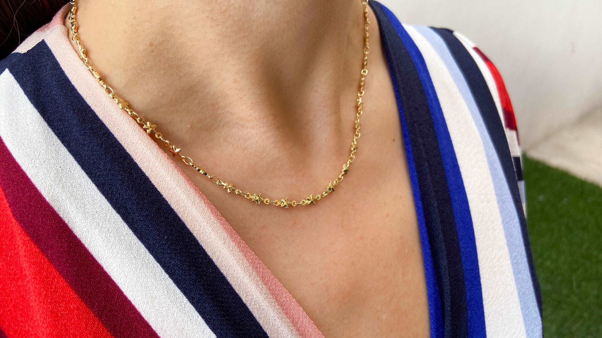 Choker estrella inflada mini