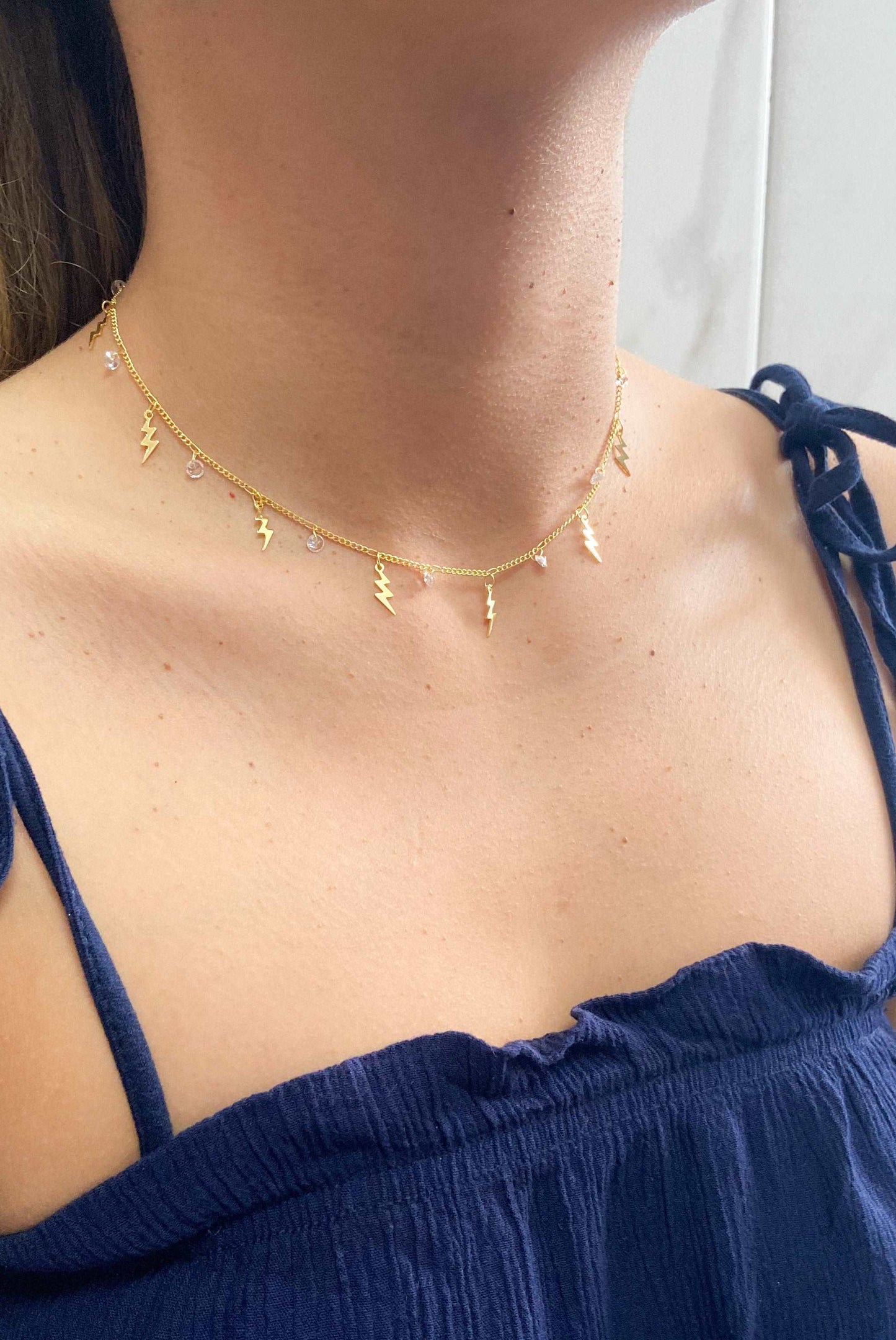 Choker Rayo con piedras de zirconia