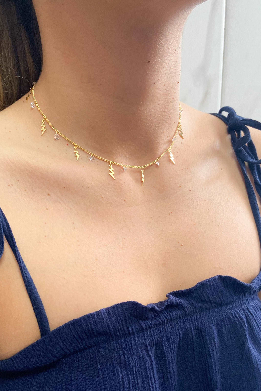 Choker Rayo con piedras de zirconia