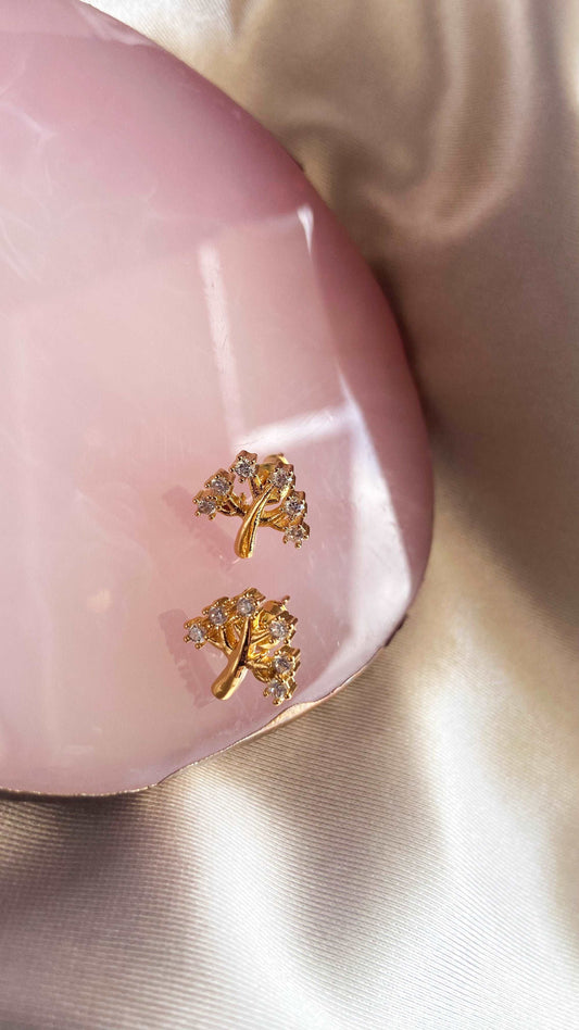 Aretes #53 arbol de la vida zirconia cristal
