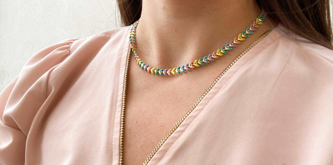 Choker flecha color pastel