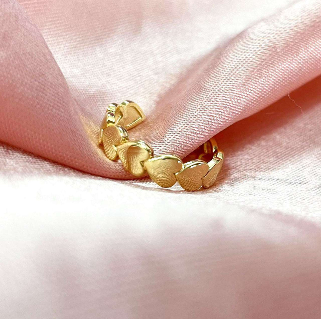 Anillo #39 corazones solidos