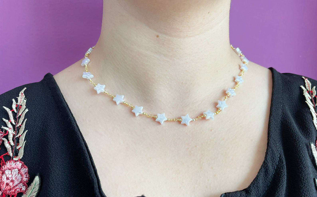 Choker Estrella Perla
