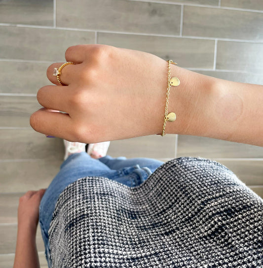 Pulsera conchas colgantes #M18