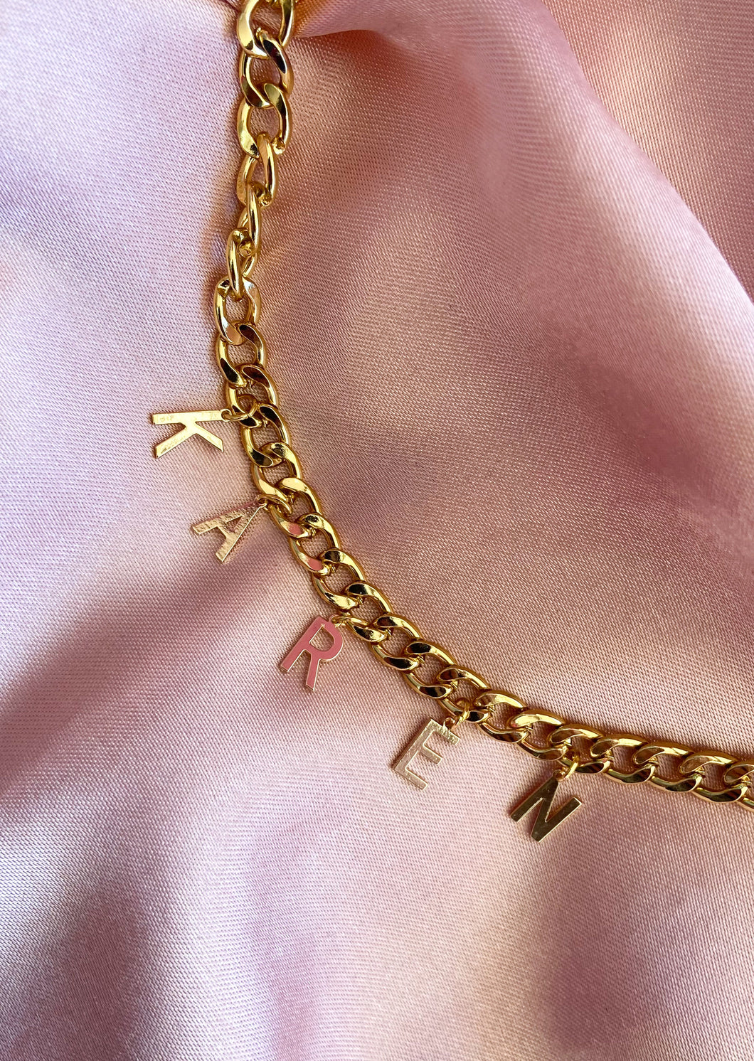 Collar personalizado cadena dorada gruesa colgantes