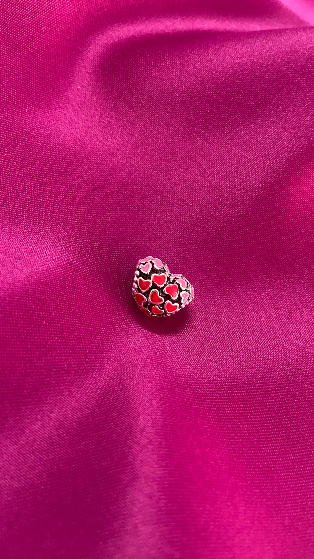 Dije para pulsera #31 corazon rojo rosa