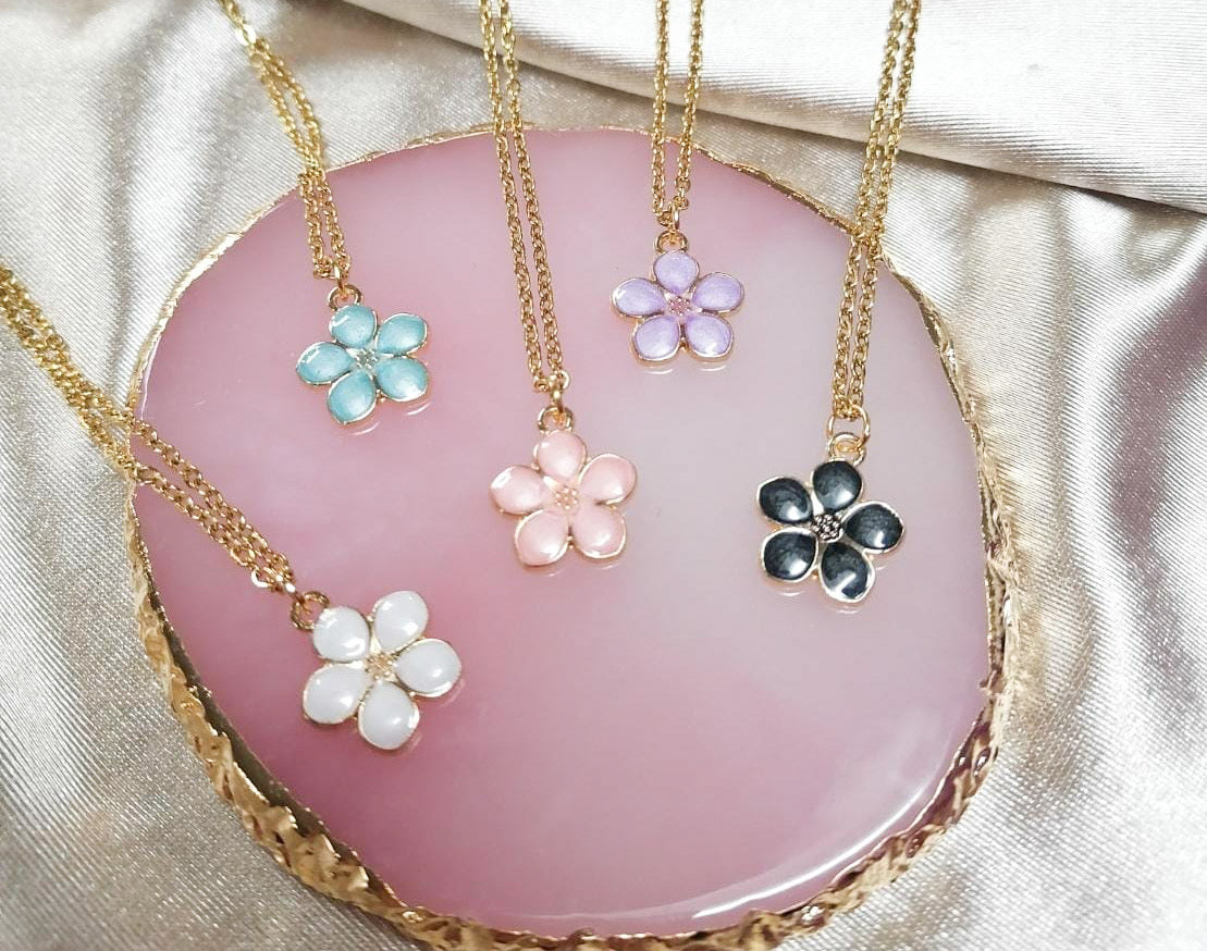 Collar flor colores #R