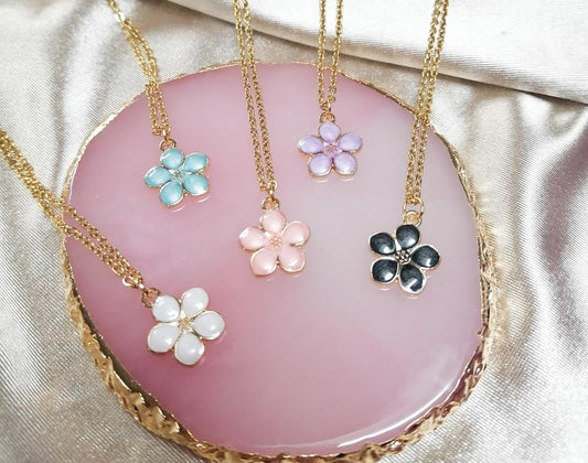 Collar flor colores #R