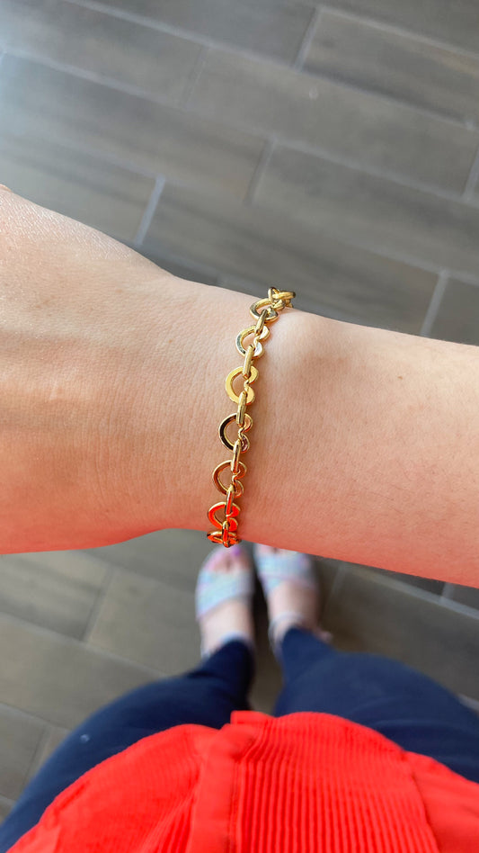 Pulsera corazones continuos #M6