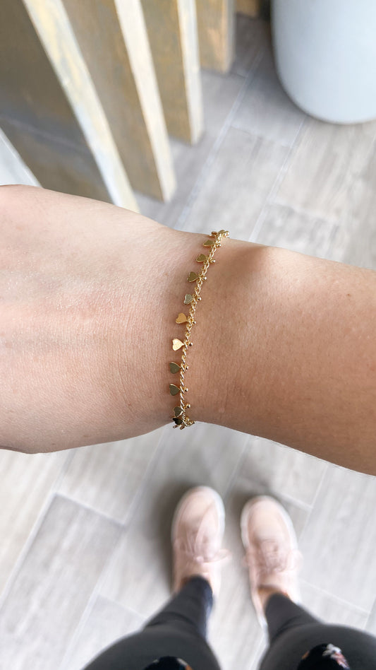 Pulsera corazones inversos #M6