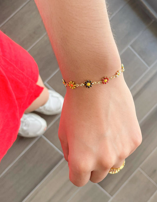 Pulsera margaritas colores chicas #M8.2