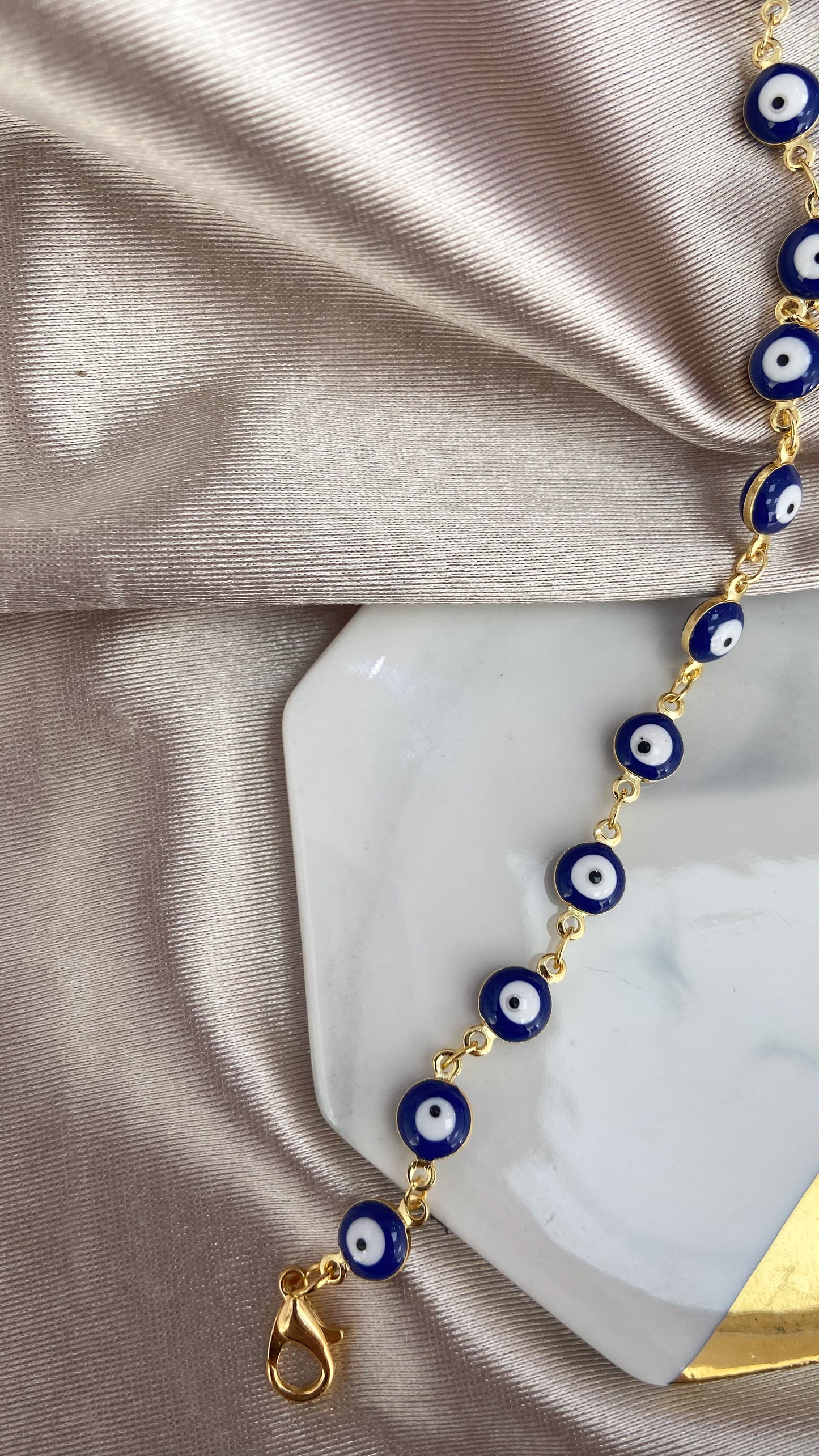 Tobillera ojos azules medianos #M2.1