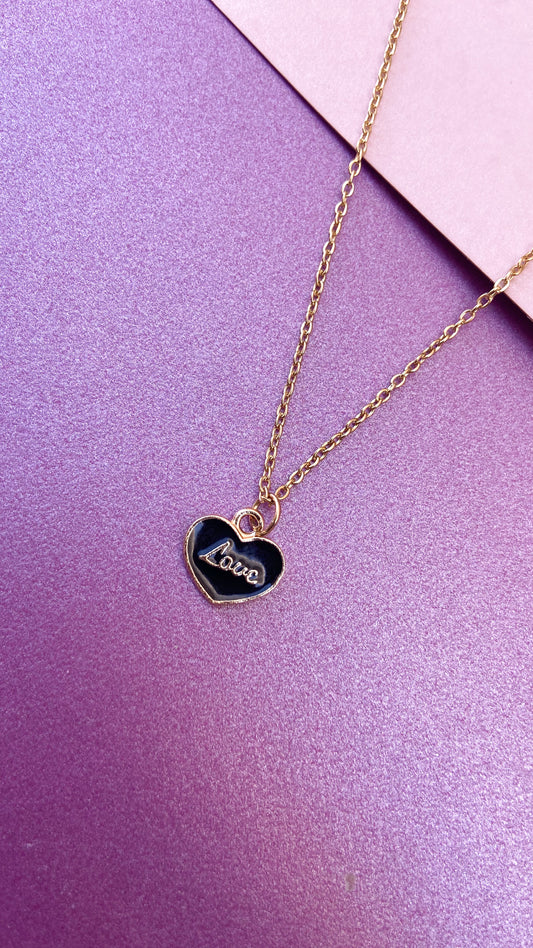 Collar Love negro #L0