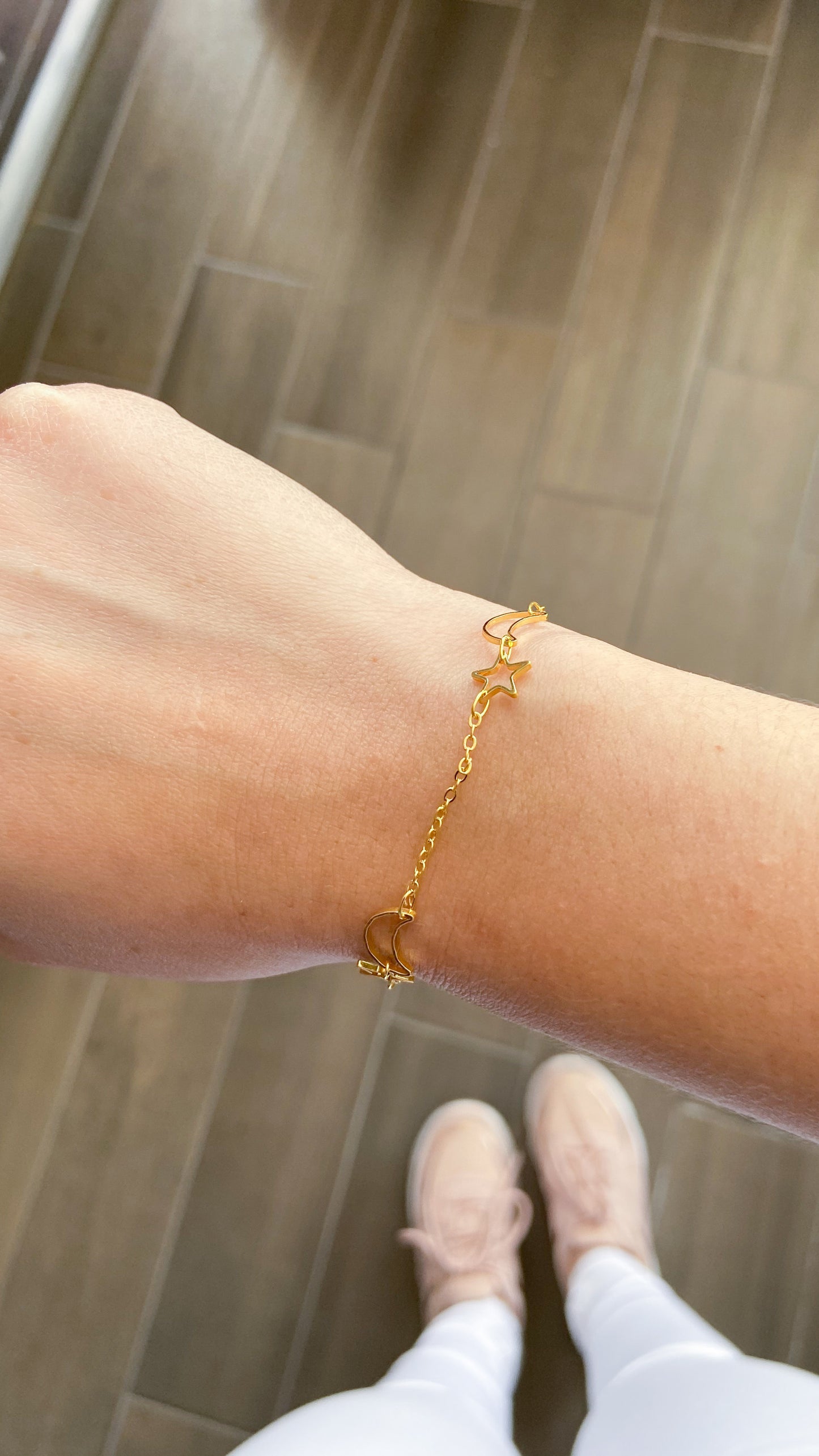Pulsera estrella luna hueca #M3
