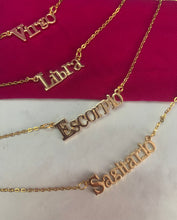 Cargar imagen en el visor de la galería, Collar signo zodiacal
