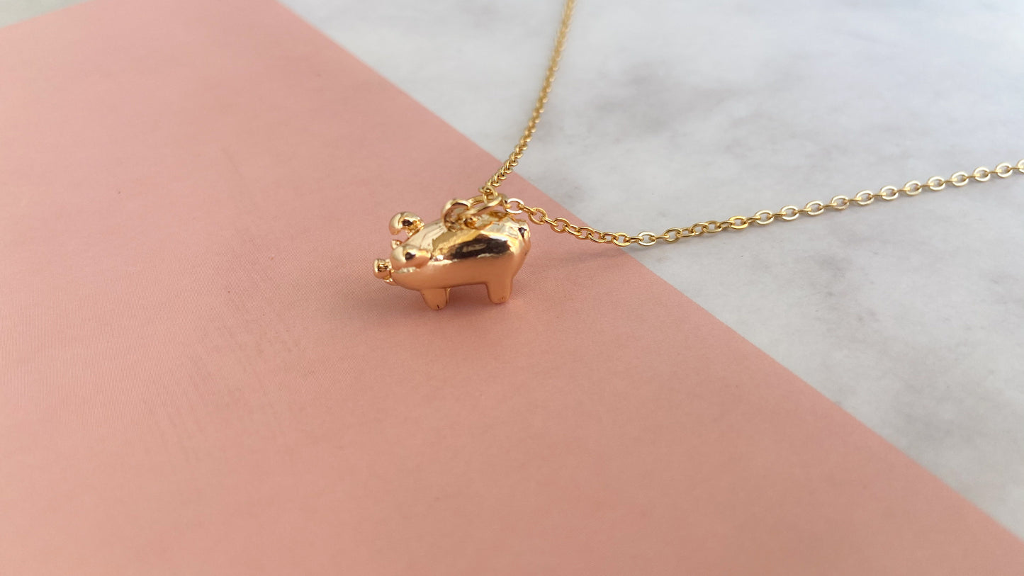 Collar cerdito inflado #W