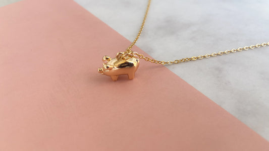 Collar cerdito inflado #W