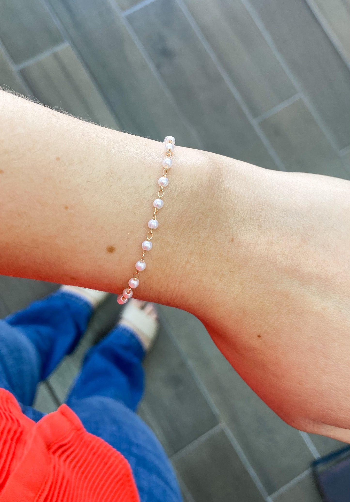 Pulsera Perlas chicas seguidas #M11