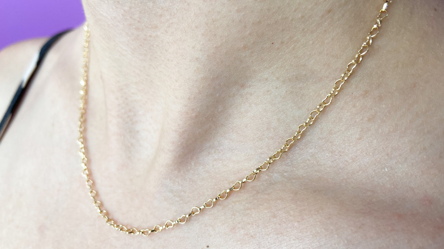 Choker corazones mini huecos #M5