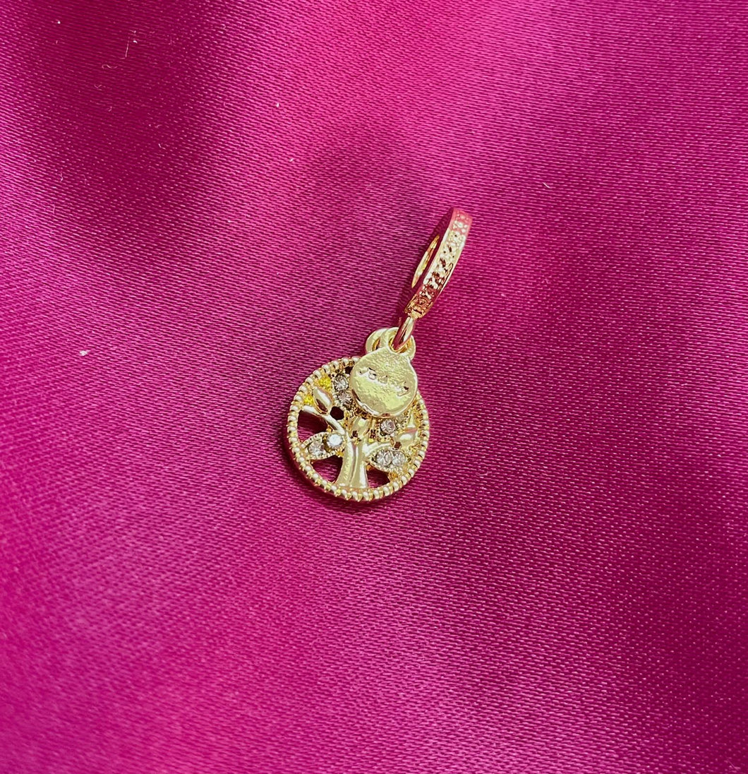 Dije para pulsera #55 arbol de la vida dorado