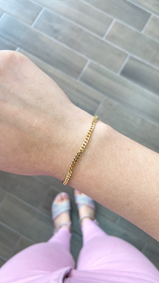 Pulsera eslabones minis dorado #M8.2