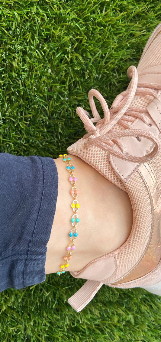 Tobillera cilindro color pastel #M16