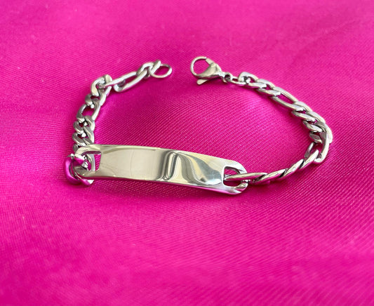 Pulsera esclava plateada # 33