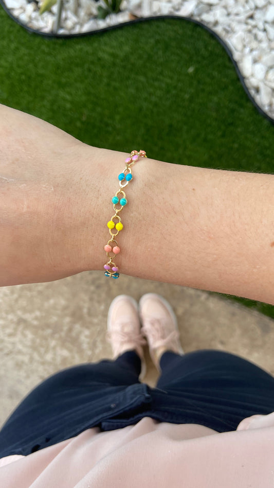 Pulsera cilindro color pastel #M15