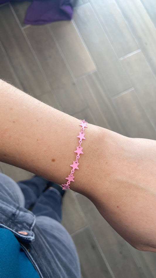Pulsera Estrellas rosa palo #M3