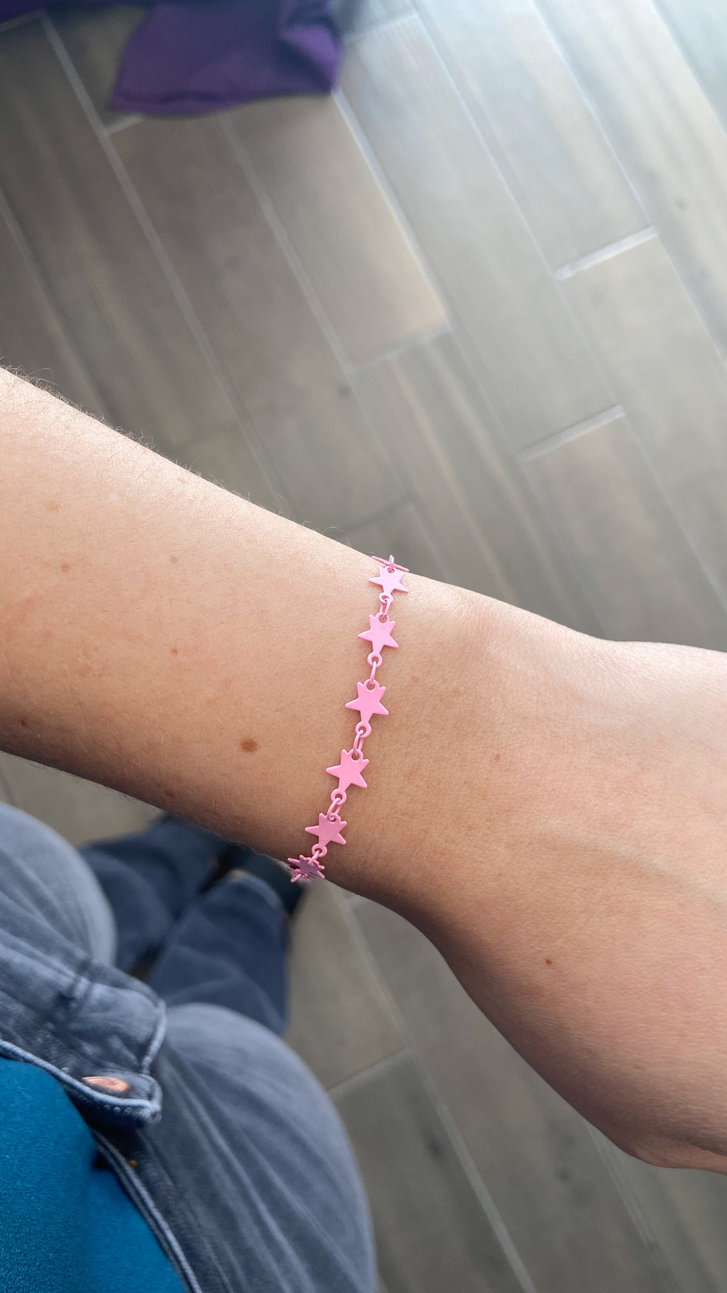 Pulsera Estrellas rosa palo