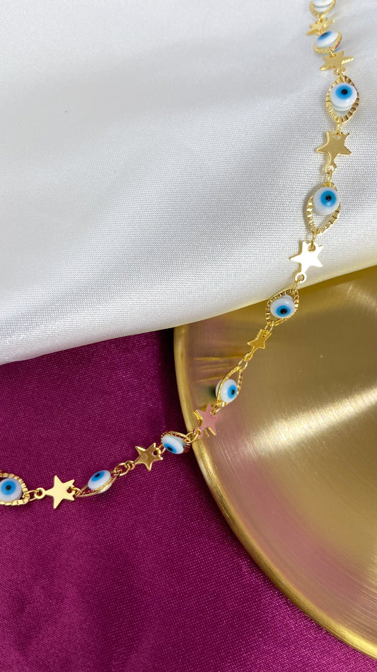 Tobillera ojo blanco con Estrella #M2.1