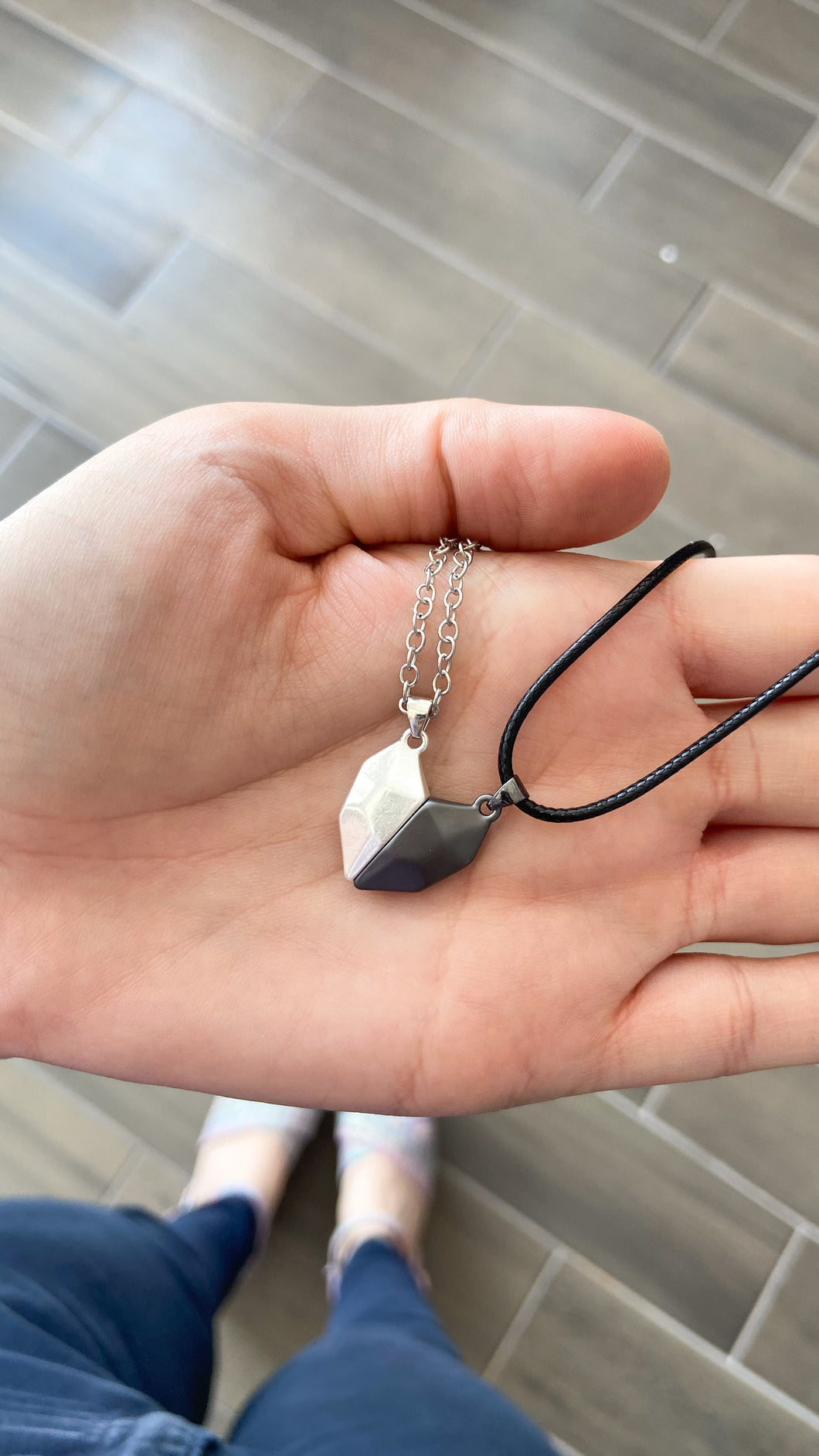Collares iman pareja corazon