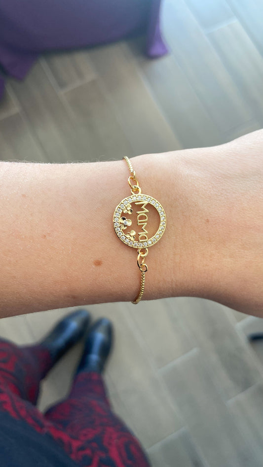 Pulsera mama flores #K61