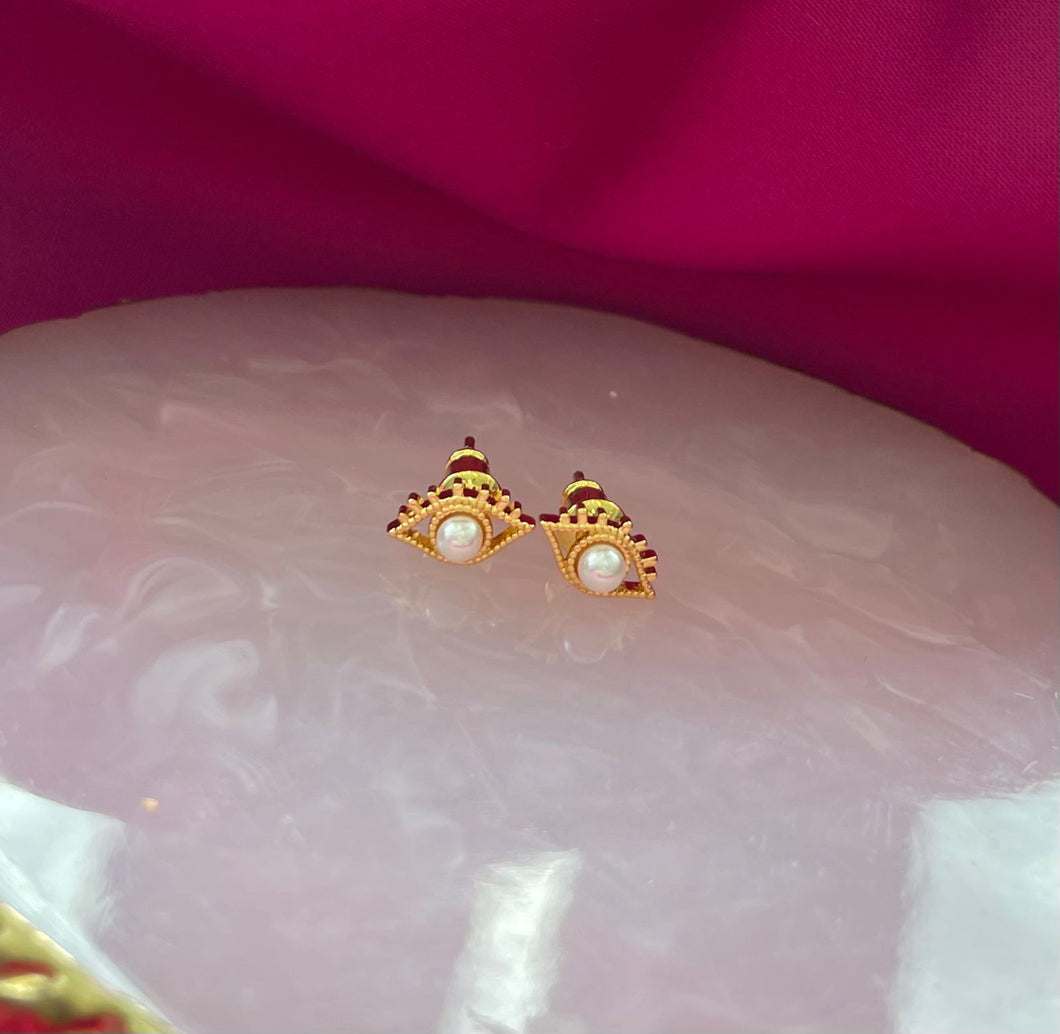 Aretes #14 ojo Perla