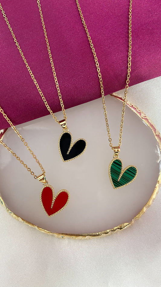 Collar corazon colores #W