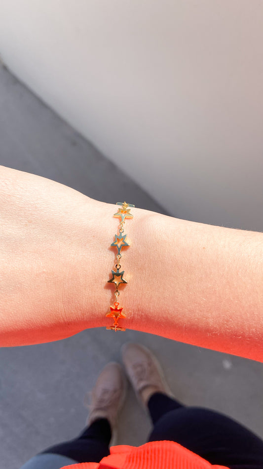 Pulsera estrella hueca continua #M3