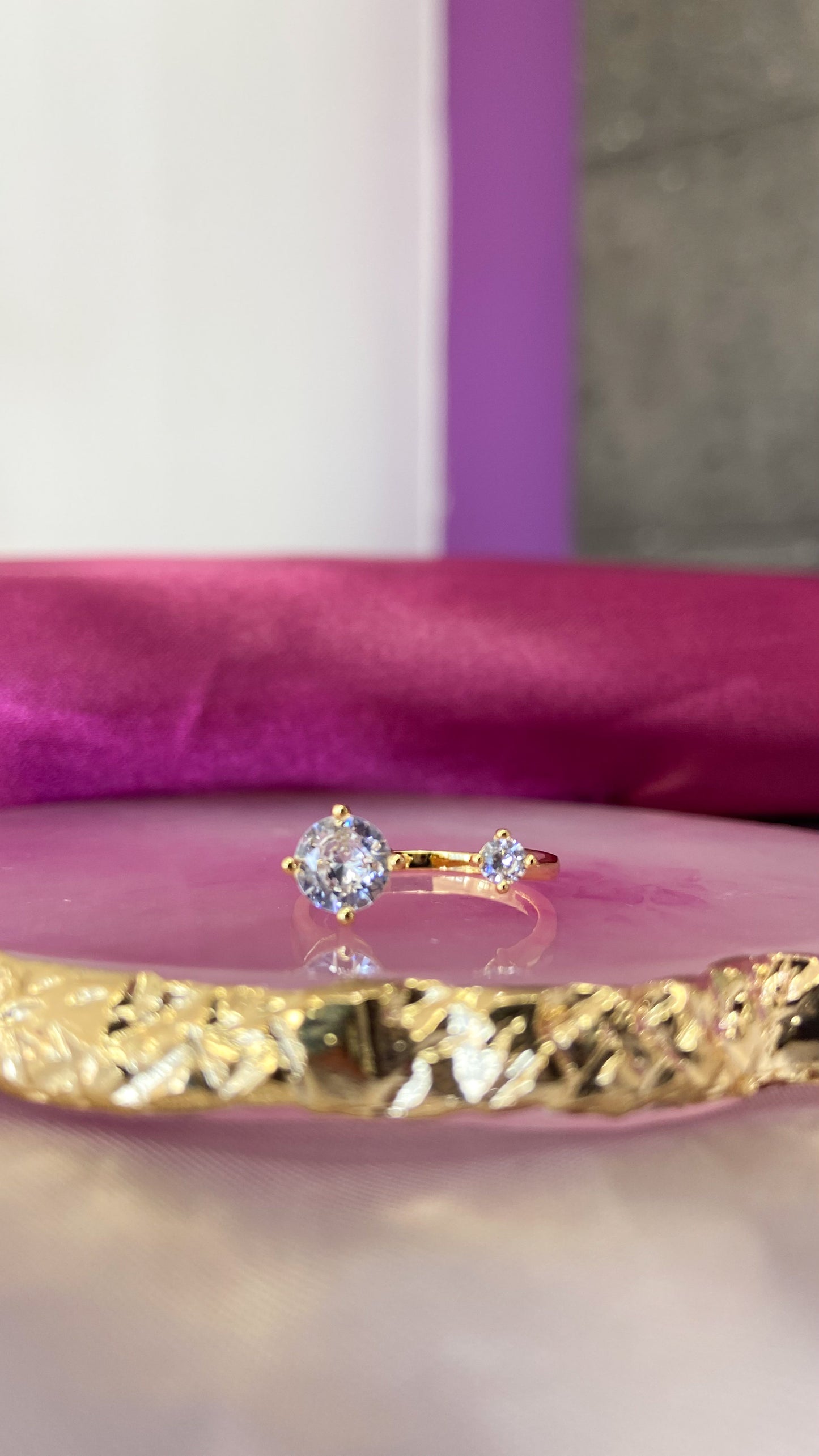 Anillo doble circulo ajustable #120E