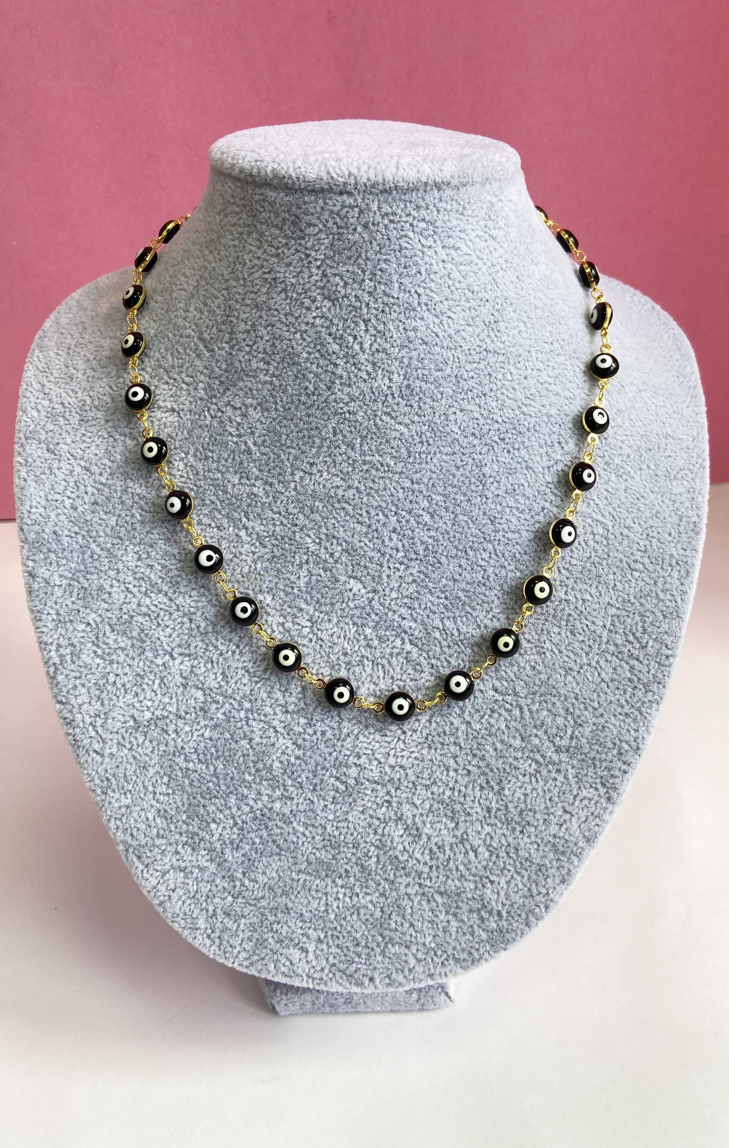 Choker ojos medianos negro #M2