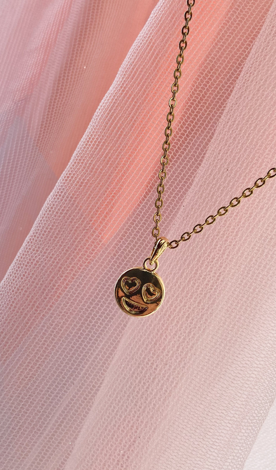 Collar cara emoticon de enamorado #P14