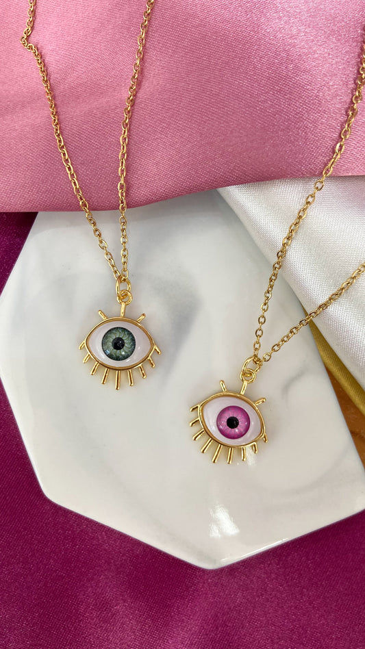 Collar ojo pupila pestañas #L