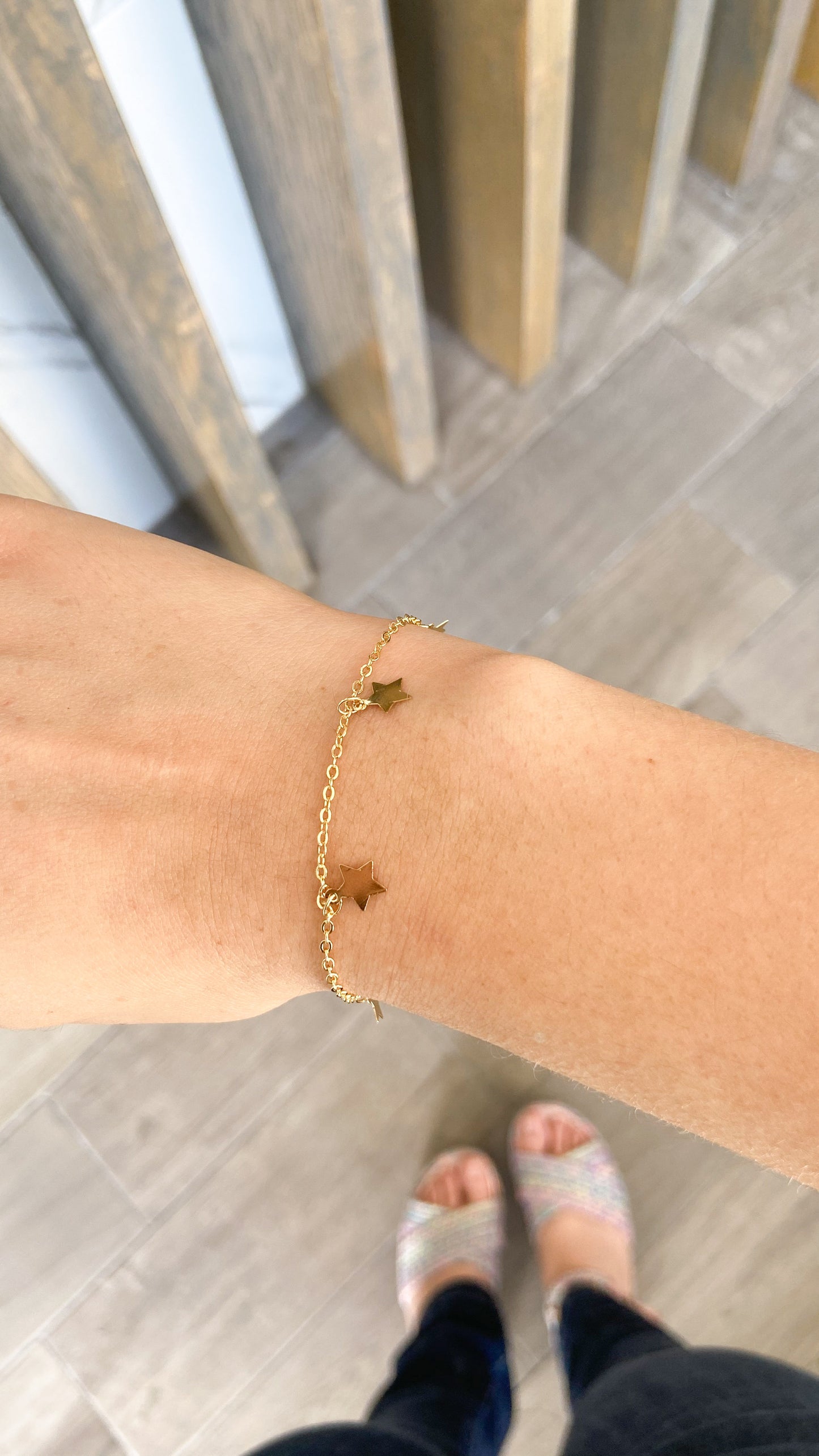 Pulsera estrellas colgantes #M3