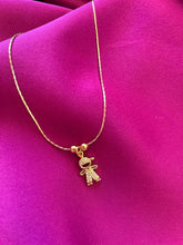 Cargar imagen en el visor de la galería, Collar Chapa con 1 dije de niño(a) de Zirconia #T1 #T2
