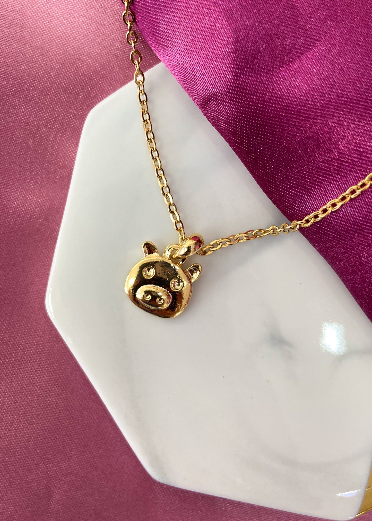 Collar cerdito cara #EE