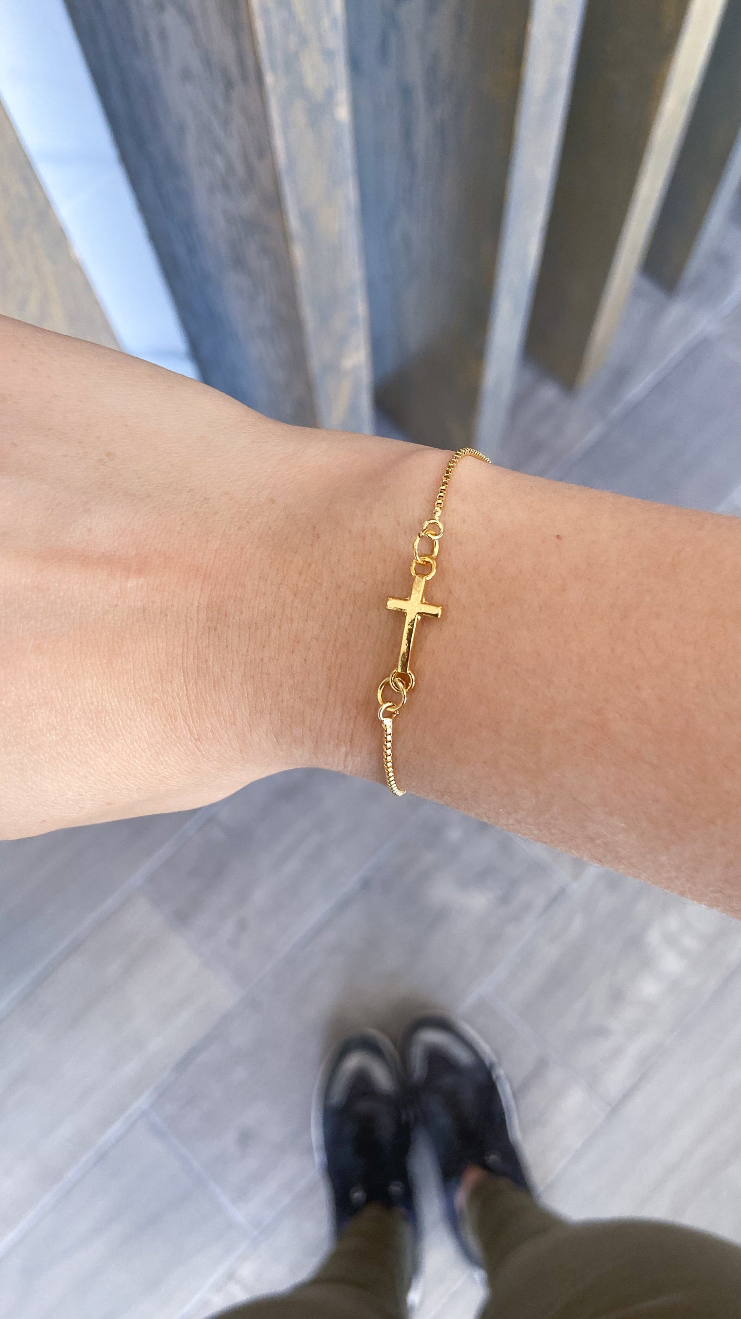 Pulsera Conector De Cruz #U