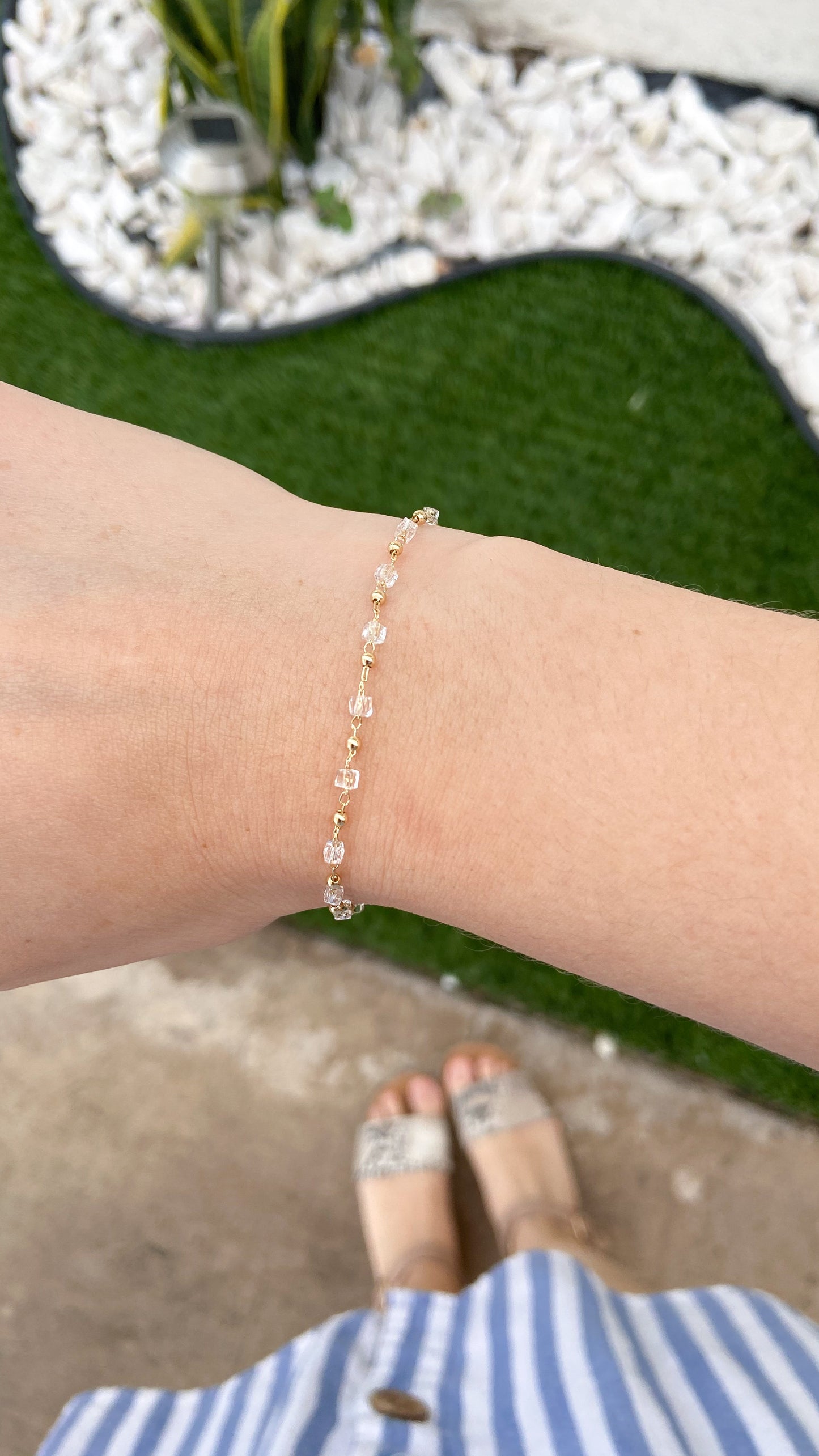 Pulsera cristal cuadrada #M15